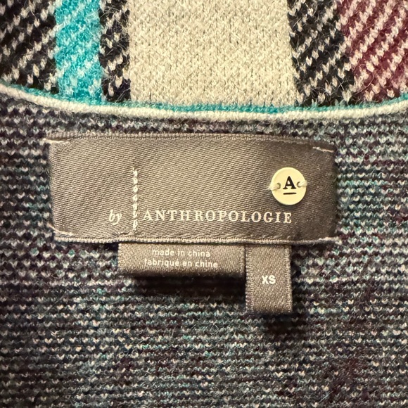 ANTHROPOLOGIE Rosetta Cropped Plaid Knit Jacket Women’s Size XS - Picture 7 of 8